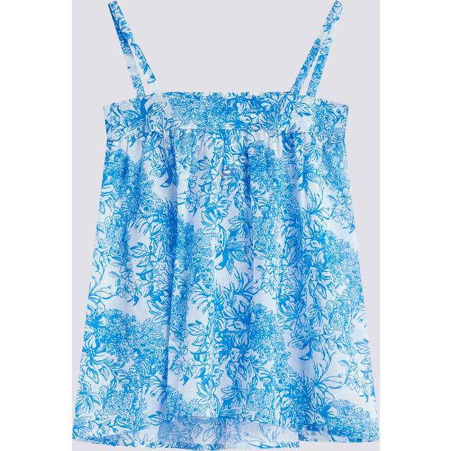Sleeveless dress with fleur de joie print rose 6 - ROSE (6)