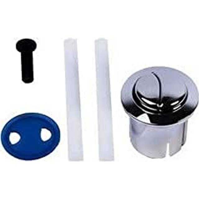 Roca D1D Short Shroud Dual Flush Push Button With Plain Rods - Chrome (AH0002100R)