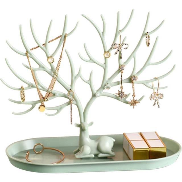 Antler Tree Jewellery Display Stand Storage Tree Tower Rack Hanging Organizer with Deer for Ring