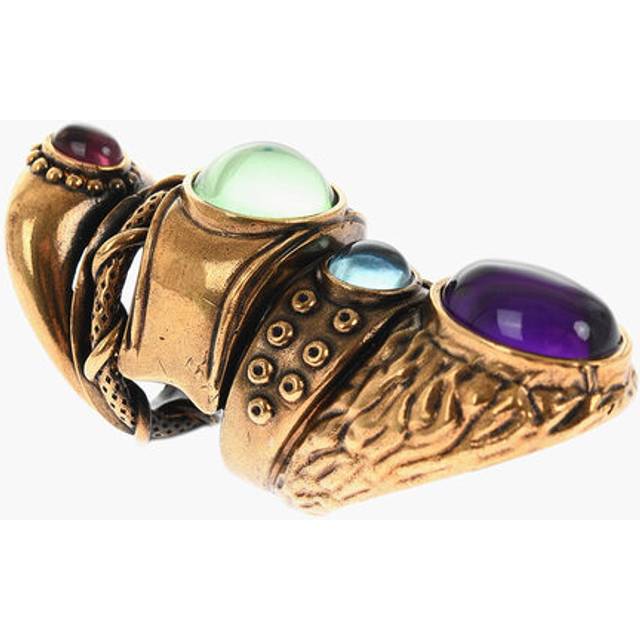 Brass Armor Ring with Crystals size L (L)