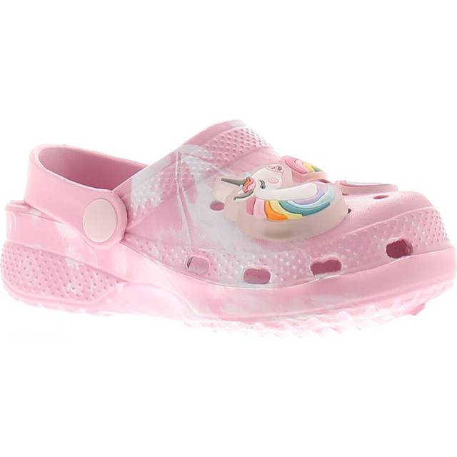 Buckle my shoe girls sandals clogs younger girls unicorn lights pink uk size