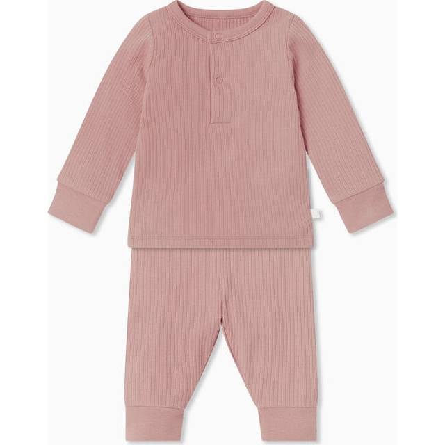 Mori Pink Ribbed Pyjamas Set
