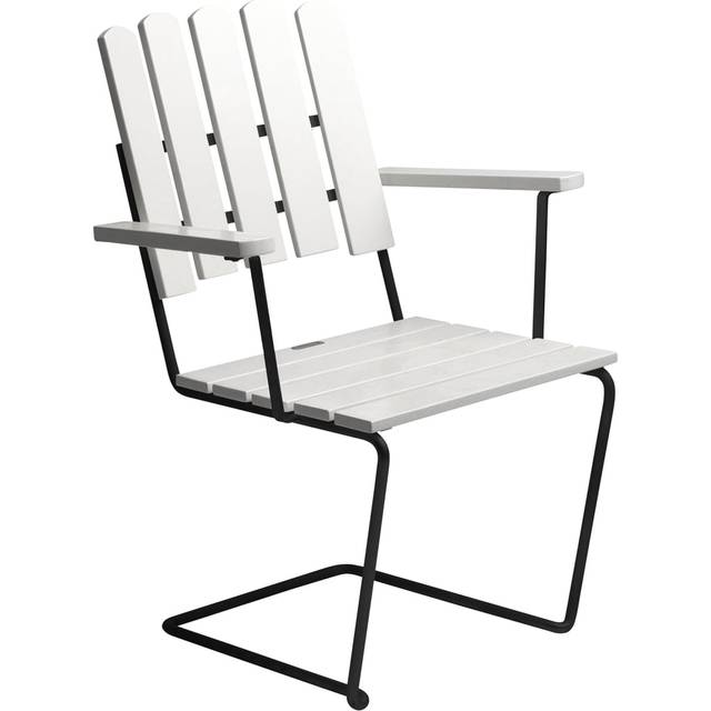 Grythyttan Stålmöbler A2 armchair White lacquered oak-black