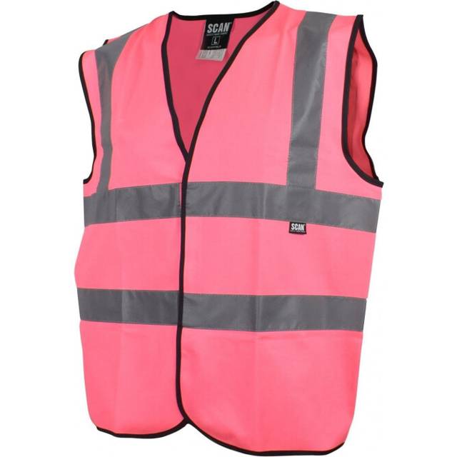 (M (41in), Multi Colour) Scan Hi-vis Waistcoat Pink