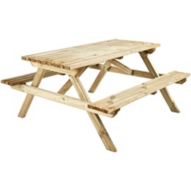 Cerland Alma Wooden Picnic Table 5ft, Brown