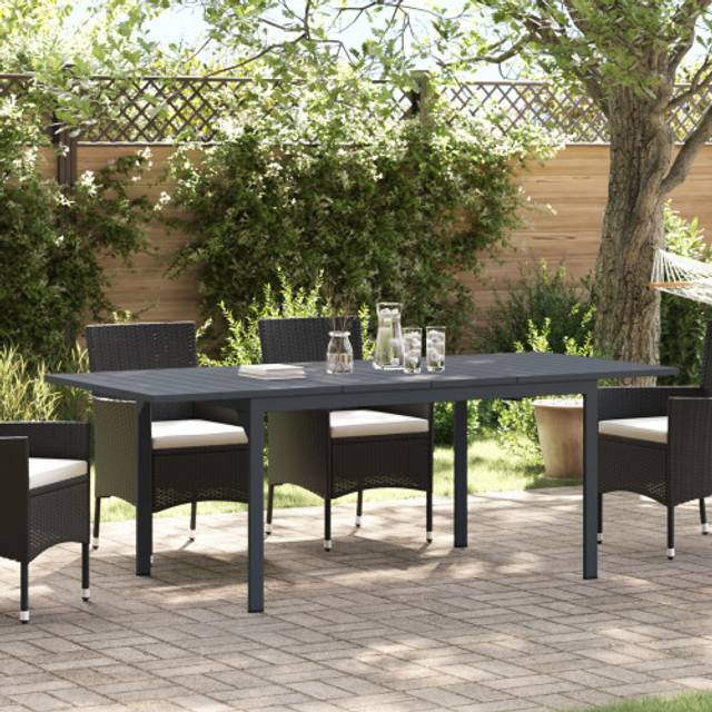 vidaXL Extension Table 2 pcs Anthracite 210 x 90 x 73 cm Steel