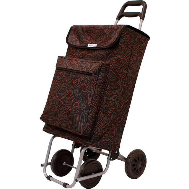 Amig - Lightweight Shopping Trolley with 4 Wheels for Easy Handling | External Freezer Pocket | 22 x 40 x 106 cm