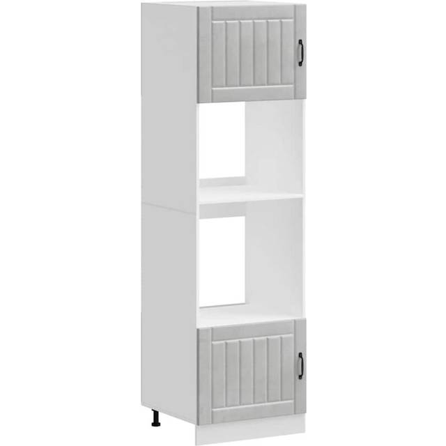 Oven Cabinets 2 pcs Lucca Concrete Grey Engineered Wood vidaXL