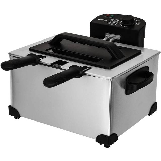Geepas 5L Deep Fat Fryer With Triple Baskets, Silver