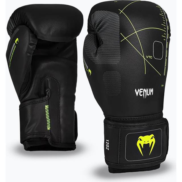 VENUM: TRAINING CAMP 4.0 BOXNINGSHANDSKAR - SVART/NEONGRÖN (12oz)
