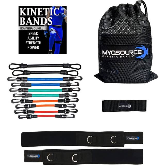 Kinetic Bands Level 3  Speed Leg Resistance Bands with Stretching Strap - for All Sports Men Women Kids Agility Training Equipment  Strength  Exercise