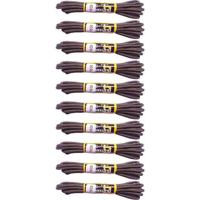 (Pack of 10, Khaki/Burgundy/Black) Grafters 140cm Hiking Boot Laces (Packet Of 10)