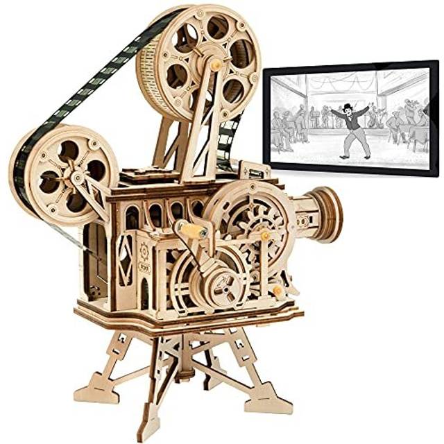 ROBOTIME Vitascope Wooden Model Kits 3D Puzzle for Adults to Build Laser Cut Jigsaw Construction Building Craft Kits for Kids Above 14 Years Old