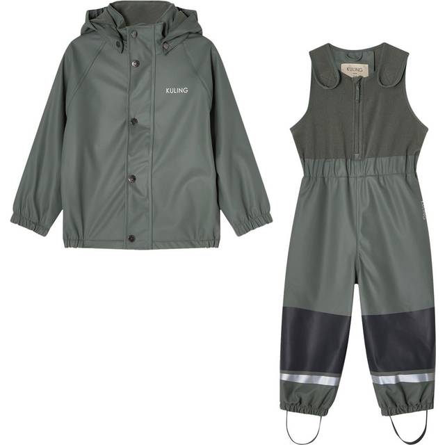 Kuling Ottawa Fodrat Regnställ Light Green 86/92 cm  Grön  86/92 cm  Unisex