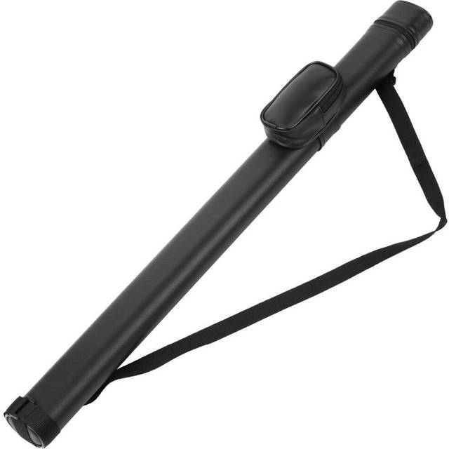 Billiards Pool Cue Tube Carrying Case PU Hard Billiard Case Adjustable Shoulder Strap Cue Storage black
