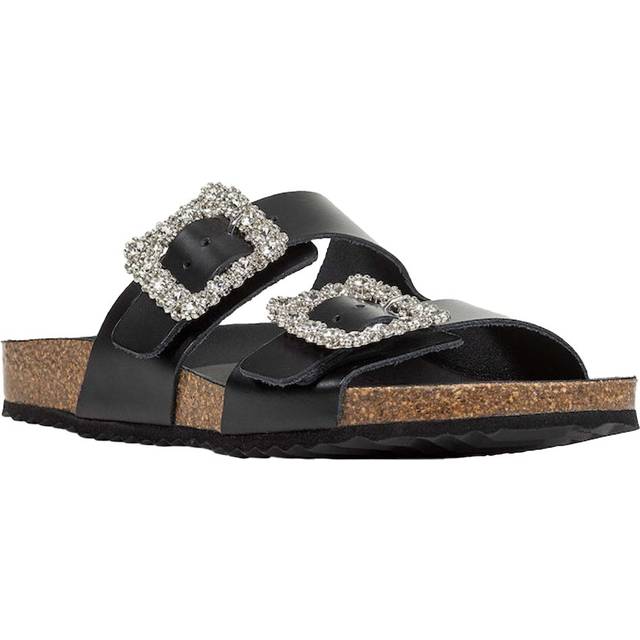 Geox Womens/Ladies D Brionia R Grain Leather Sandals 3 UK svart