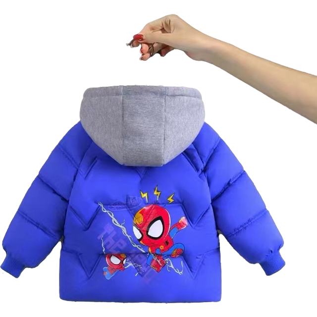 (Blue, 6-7Years) Kids Boys' Coat Jacket Warm Winter Cartoon hooded