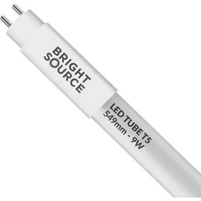 Bright Source 549mm 9w LED T5 Tube, 1225lm, 3000K Warm White, for Direct Mains Installation Only