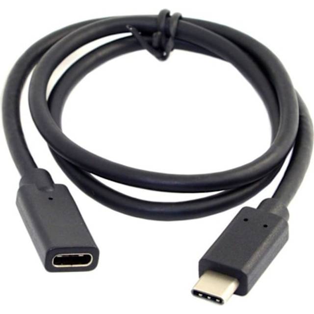Datorkabel förlängningssladd USB-C USB 3.1 type-C hankontakt till honkontakt universal för dator surfplatta och mobiltelefon i 60cm