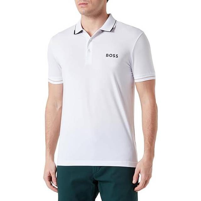 BOSS for man. 50506203 Polo Paul Pro white (XL), Casual, Short sleeve, Recycled Polister, Sustainable