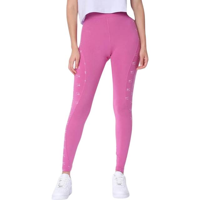 Women's Nike All Over Swoosh Logo Plain Purple Leggings - Pink - Size: 8/None