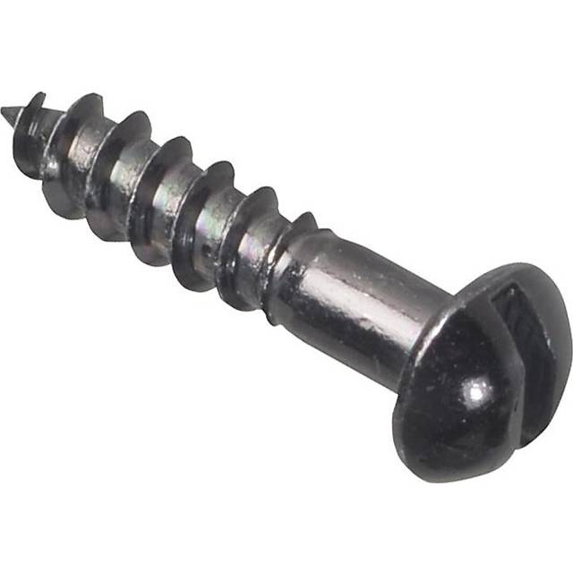 Forgefix Wood Screw Slotted Round Head St Black Japanned 3/4in X 8 Forgepack 25 One Size tropical rain forest