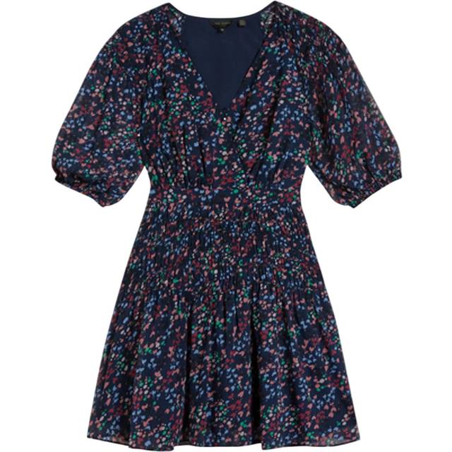(10 UK, Navy) Ted Baker Womens/Ladies Casadee Mini Smock Panel Wrap Dress