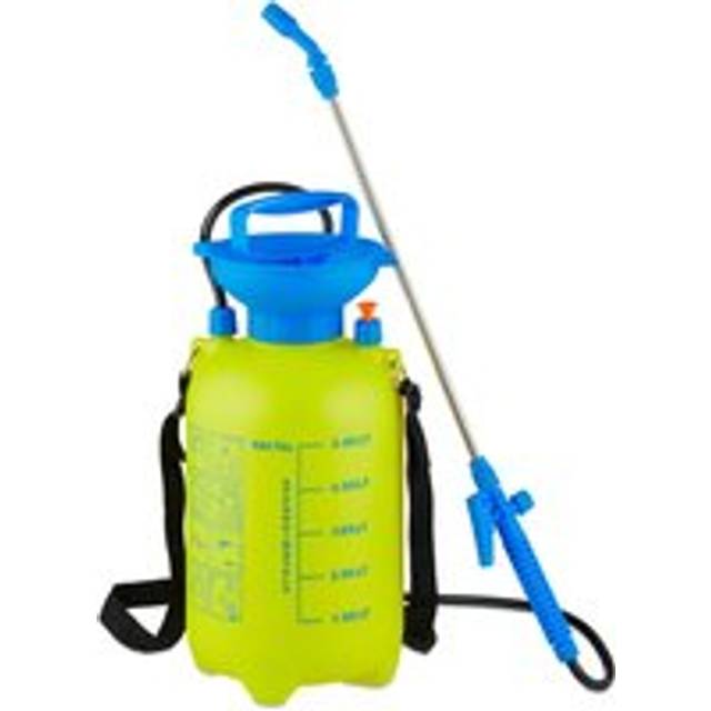 Relaxdays - Pressure Sprayer with Lance, 5 l, Adjustable Nozzle, Plant Care & Cleaning, Garden Spray Bottle, Yellow/Blue