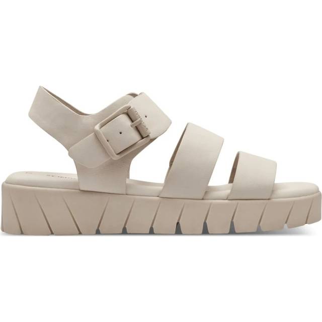 s.Oliver, Flat Sandals, female, Beige, 4 UK, Casual Open Sandals in Beige