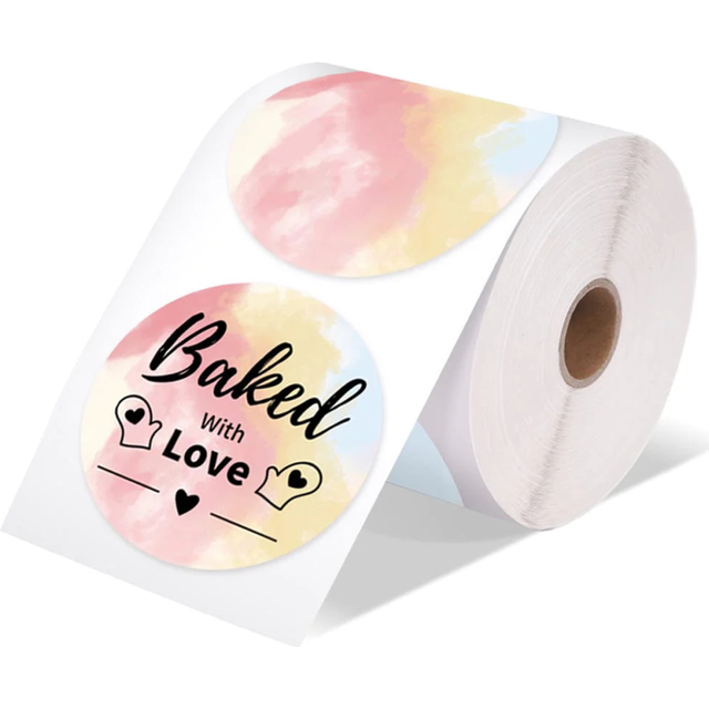 Shipping Label Printer Sticker Round Square DIY Logo Design 5X3 Mixed Dyeing 500Pcs