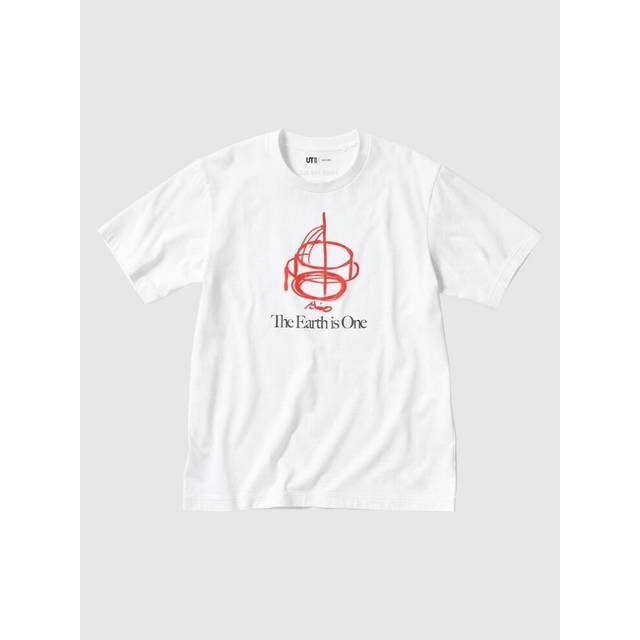 (00 WHITE/M) Uniqlo Japan Peace For All Graphic T Shirt  Short Sleeved  Regular Fit  Tadao Ando
