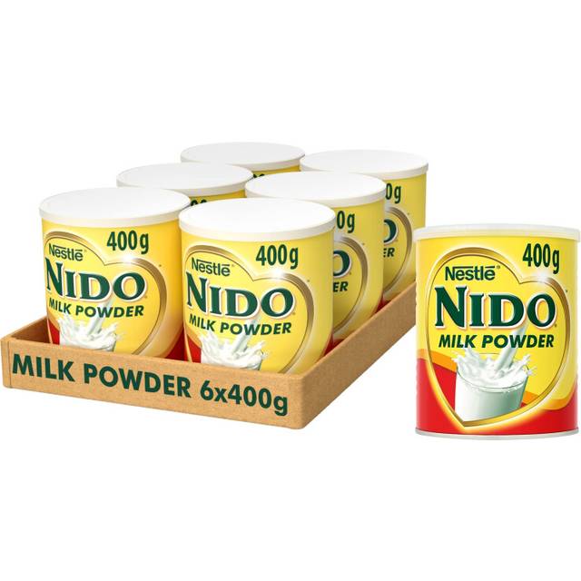 Nido Instant Full Cream Milk Powder, Substitute for Fresh Milk, for Tea & Coffee 400 g Tin (Pack of 6)