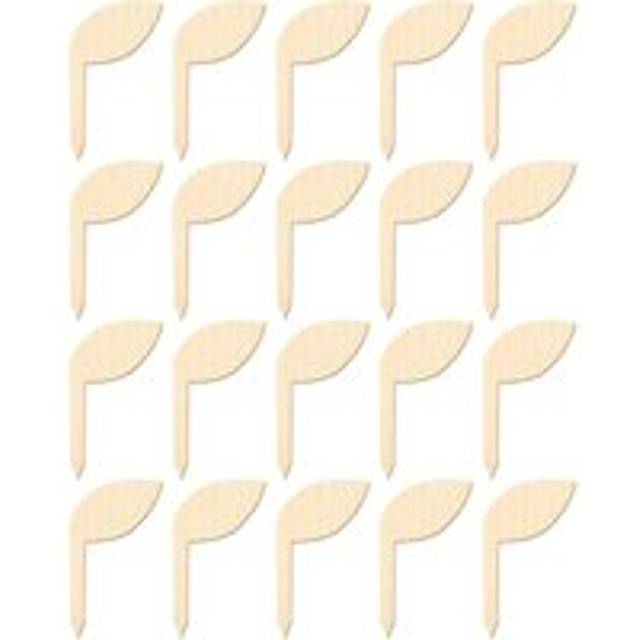 Alwaysh - 20 Pieces Plant Labels Bamboo Garden Label Plant Marking Label Flower Shape Bamboo Label Eco-Friendly Plant Marking Labels Bamboo Plant