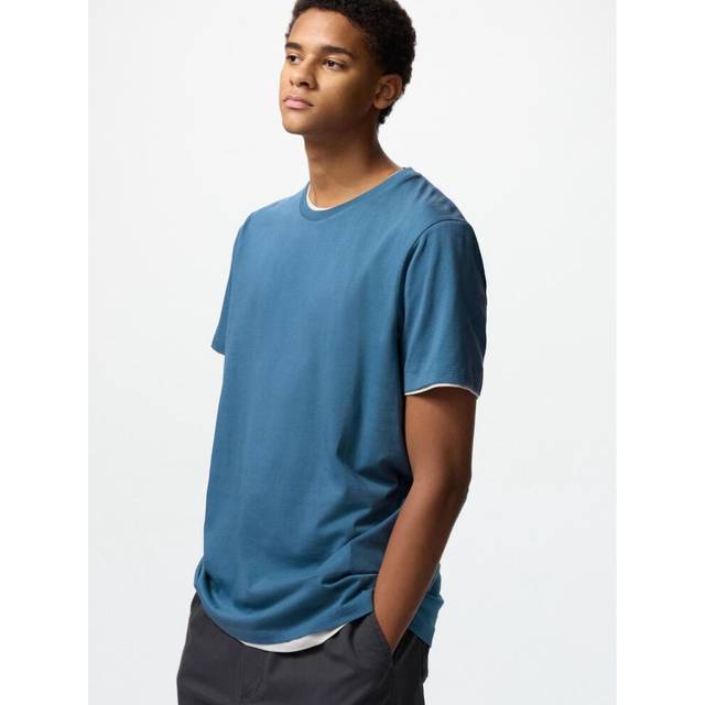 (65 BLUE/3XL) Uniqlo Japan Supima CoTTon Crew Neck T shirT  shorT Sleeve