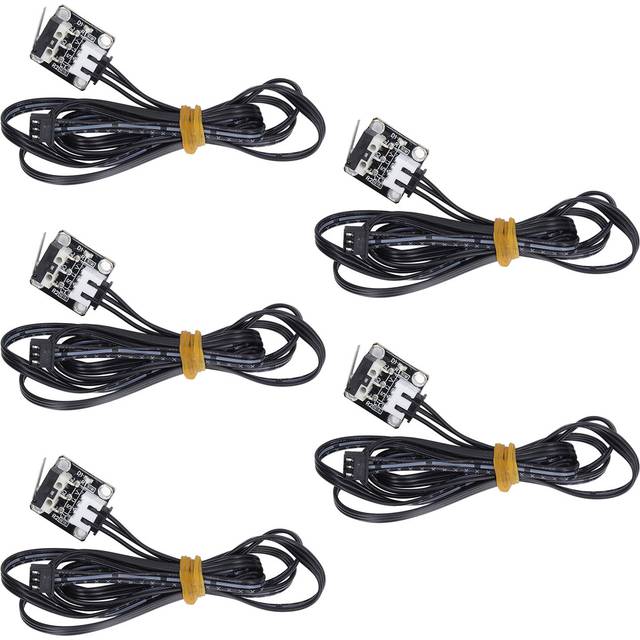 5 Pcs End Stop Limit Switch 3 Pin Flame Retardant 3D Printer Endstop Limit Switch Module for Ender
