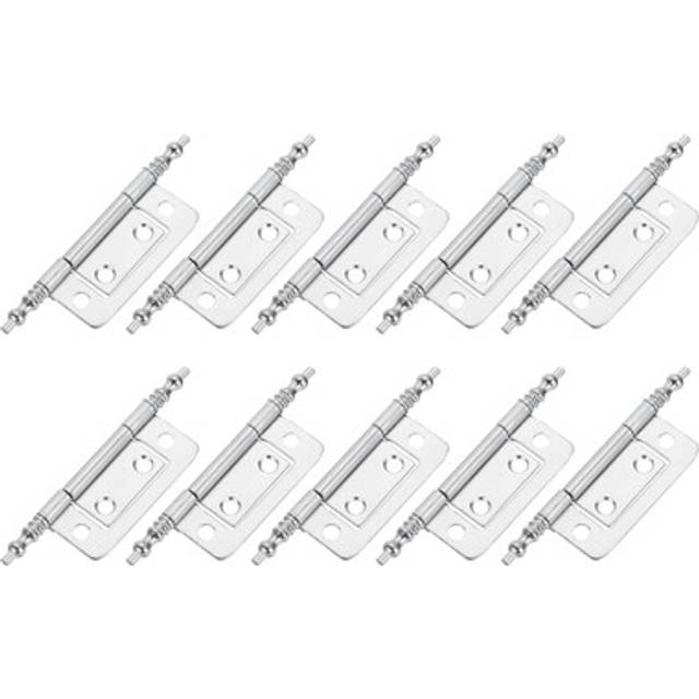 10 pcs non-mortise hinges, cabinet door hinges for closet window, nickel
