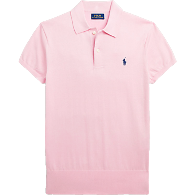 Polo ralph lauren pima cotton knit polo shirt blouse pink l