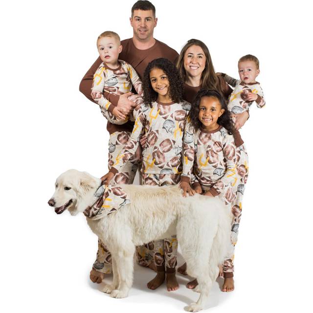 Burt's Bees Baby Baby Mens Family Jammies Matching Holiday Organic Cotton Pajamas  Football 2024  Small