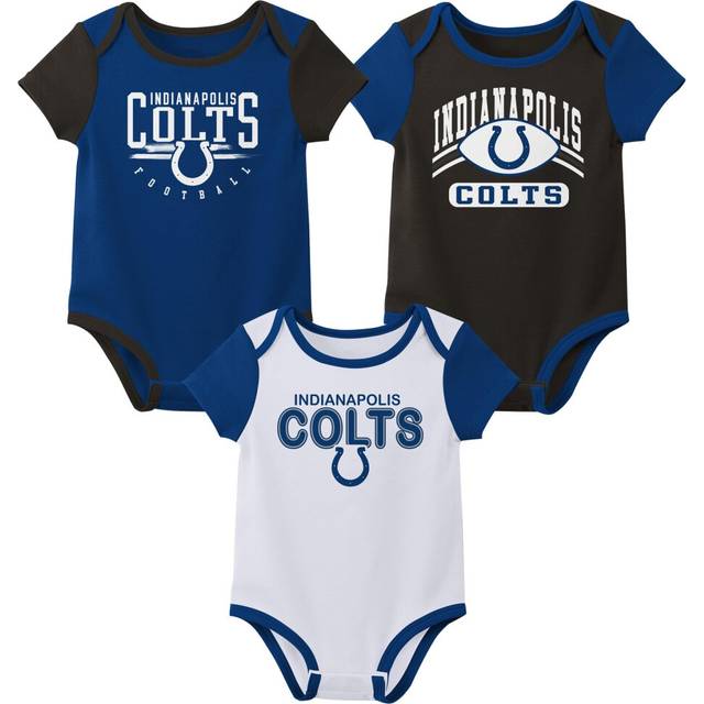 Outerstuff NFL Newborn Baby and Infant Short Sleeve Bodysuit Variety 3-Pack - Indianapolis Colts  6-9M
