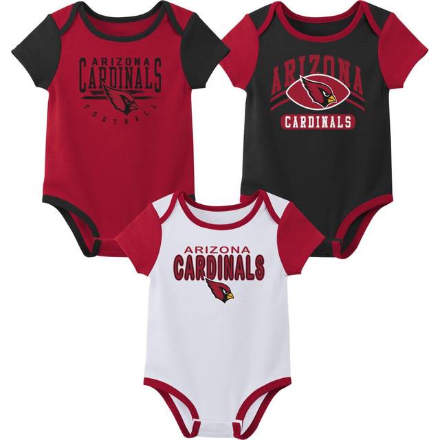 Outerstuff NFL Newborn Baby and Infant Short Sleeve Bodysuit Variety 3-Pack - Arizona Cardinals  3-6M