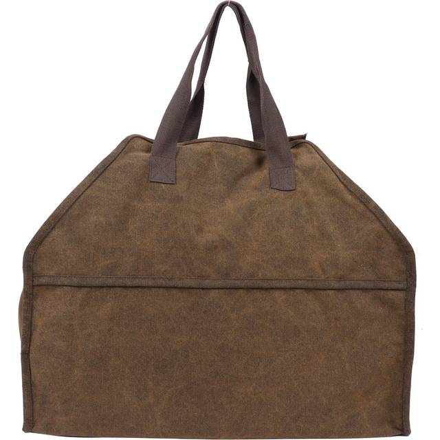 Portable Canvas Log Carrier Firewood Storage Tote Bag Organizer Fireplace Accessories