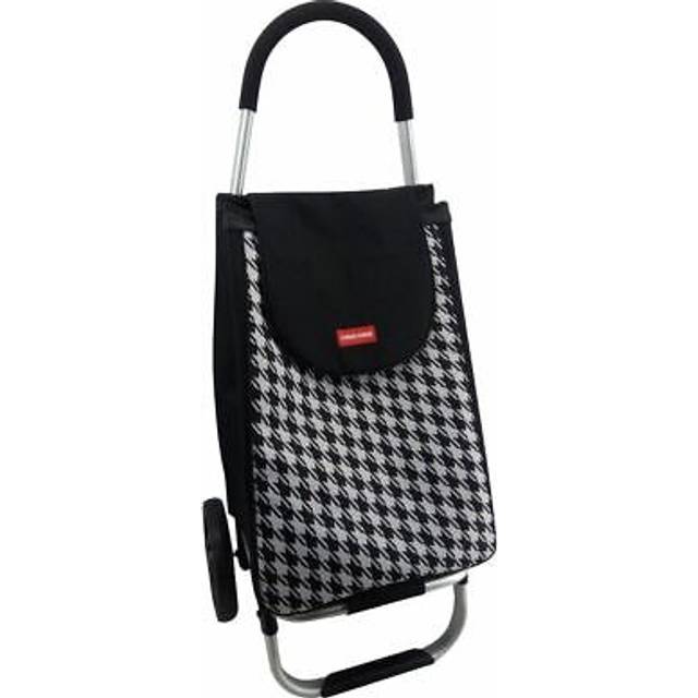 Casa and Casa Casa & Casa Dogtooth Aluminium 2 Wheel Shopping Trolley, Black