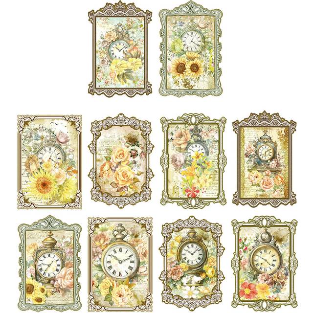 Scrapbook Paper Stickers Vintage Decorative Scrapbooking Stickers for Photo Album DIY Craft 30