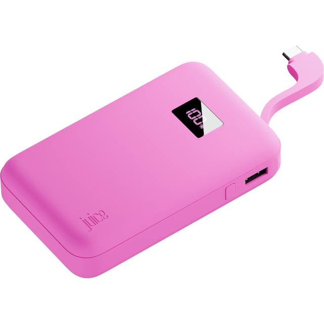 Juice 10000mAh Integrated 2 Portable Power Bank - Pink