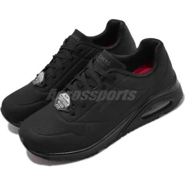 Skechers uno sr wide triple black women casual lifestyle shoes 108021w-blk