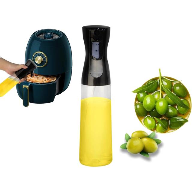 Kitchen Oil Spray Bottle Oil Spray 300 ML Oil and Vinegar Spray Olive Oil Spray for Frying Pan, Salad, Bakery Products, Toasts
