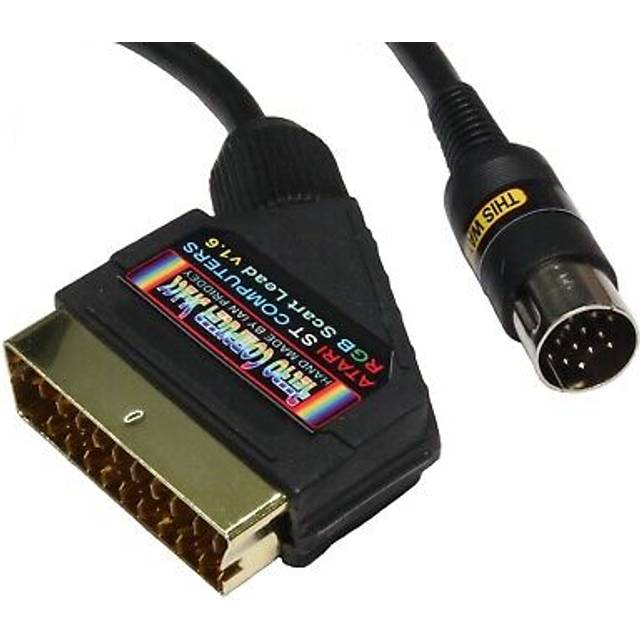 Atari St High Quality Gold Plated Rgb Scart Lead Video Cable Tv Av Lead 2mtr