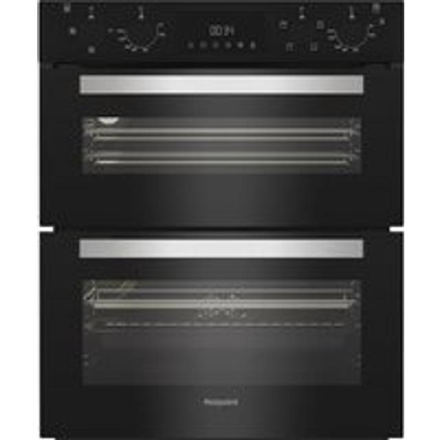 Hotpoint DUH10DB Black Built Under Electric Fan Double Oven