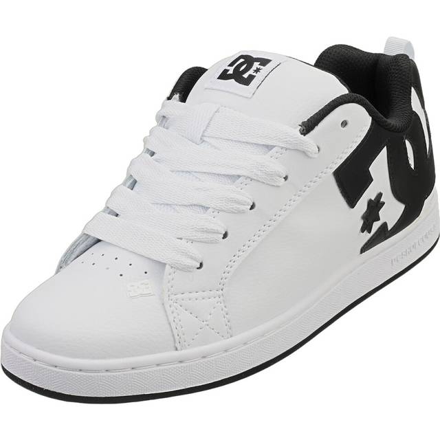 Dc shoes court graffik womens skate trainers in white black - 7 uk