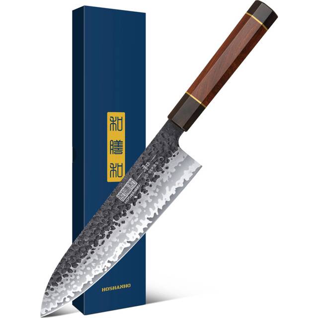 HOSHANHO 8 Inch Japanese Gyuto Chef Knife, 9 Layers 10Cr15CoMoV High Carbon Steel Kitchen Knife, Professional Hand Forged Cooking Knife with Ergonomic